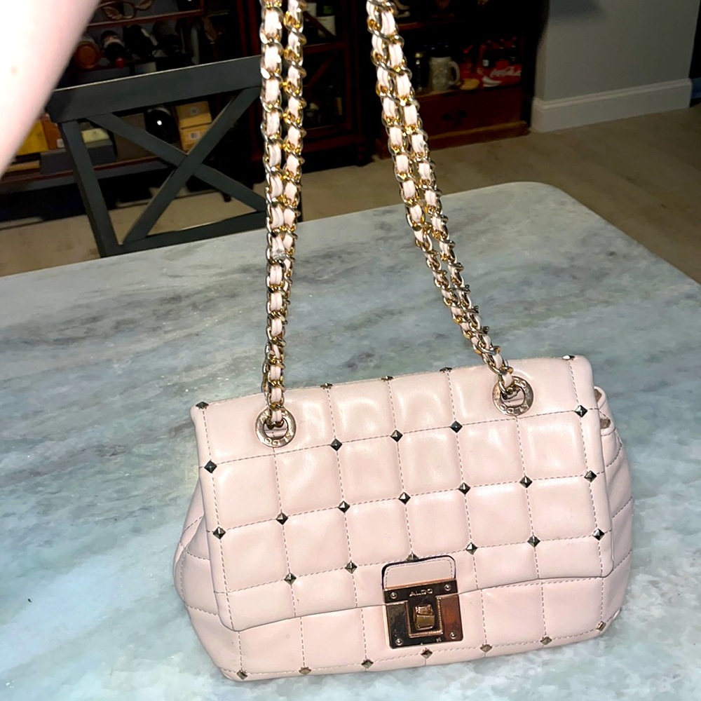 Dusty Pink and Gold Aldo purse